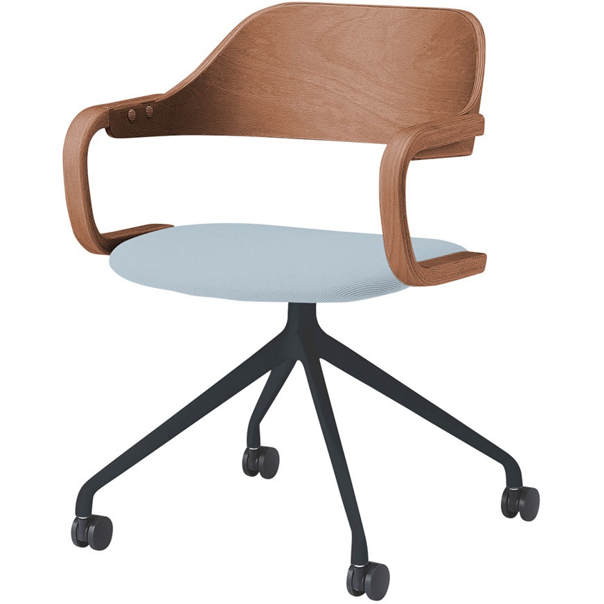 KLD-835C1T1MS5 ユルクチェア アーム付 キャスター回転脚 布地C<配送時組立サービス付> イトーキ 高さ765mm幅560mm奥行490mm  KLD-835C1T1MS5