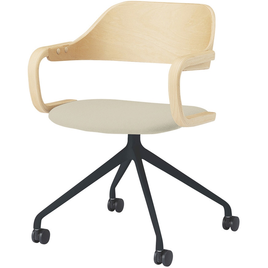 KLD-835C1T1NF6 ユルクチェア アーム付 キャスター回転脚 布地C<配送時組立サービス付> イトーキ 高さ765mm幅560mm奥行490mm  KLD-835C1T1NF6 53,988円