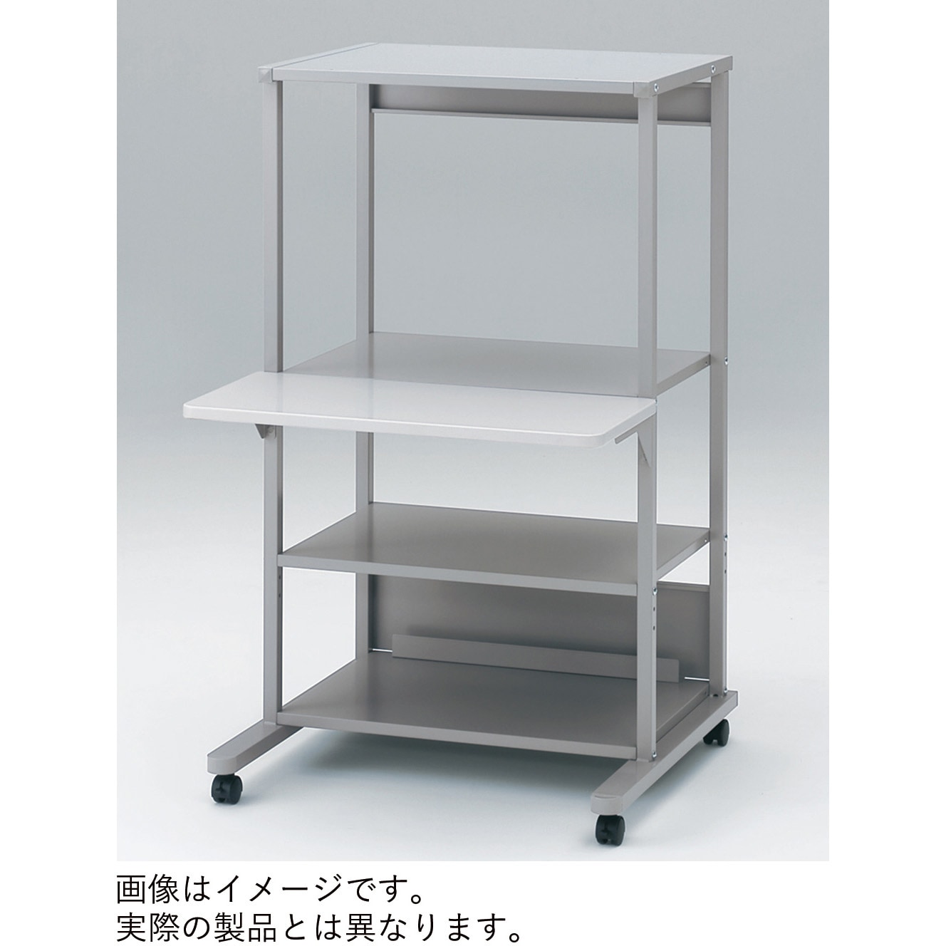 CDS-062KHCN-WE CDS型 パソコンラック CRT棚固定タイプ キャスター付 W600<配送時組立サービス付> イトーキ ライトグレー色 奥行800mm高さ1180mm  CDS-062KHCN-WE