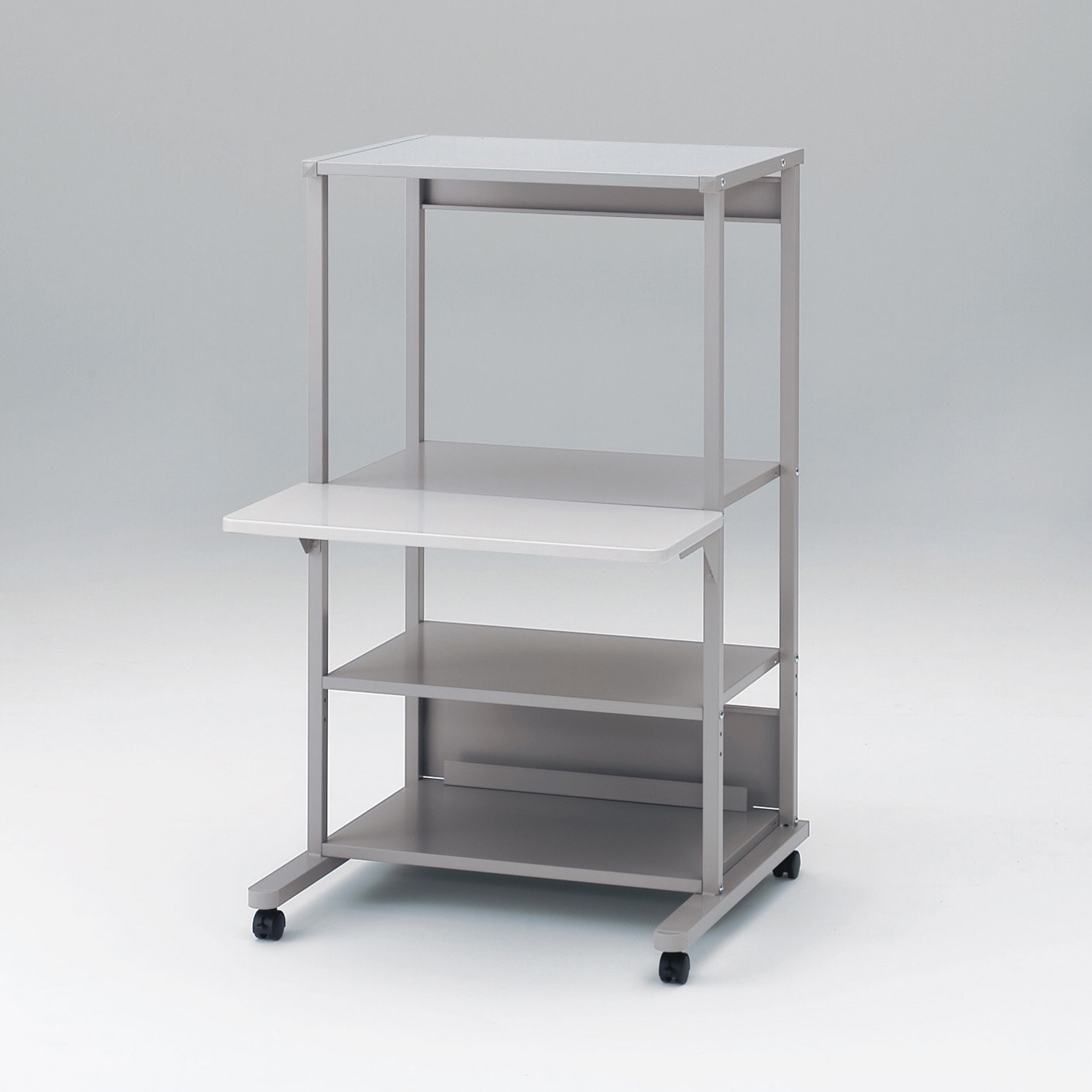 CDS-072KHCN-WE CDS型 パソコンラック CRT棚固定タイプ キャスター付 W700<配送時組立サービス付> イトーキ ライトグレー色 奥行800mm高さ1180mm  CDS-072KHCN-WE 44,187円