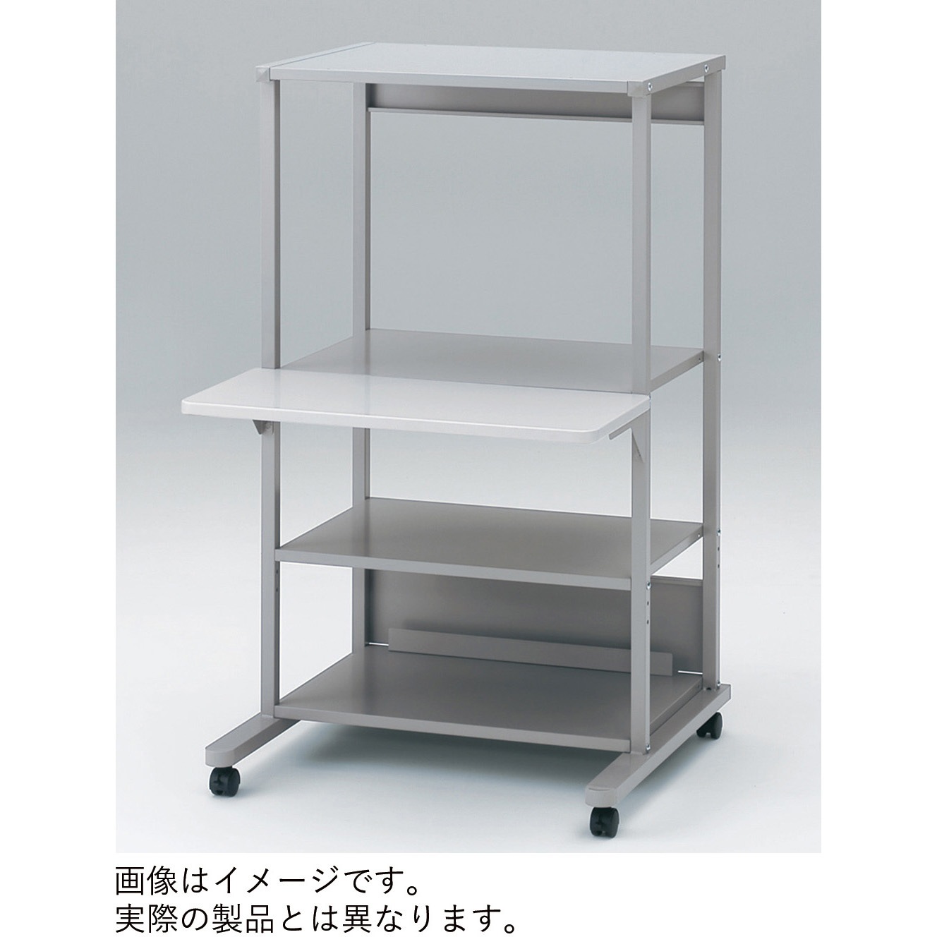 CDS-072KHAN-WE CDS型 パソコンラック CRT棚固定タイプ アジャスター付 W700<配送時組立サービス付> イトーキ ライトグレー色 奥行800mm高さ1180mm  CDS-072KHAN-WE