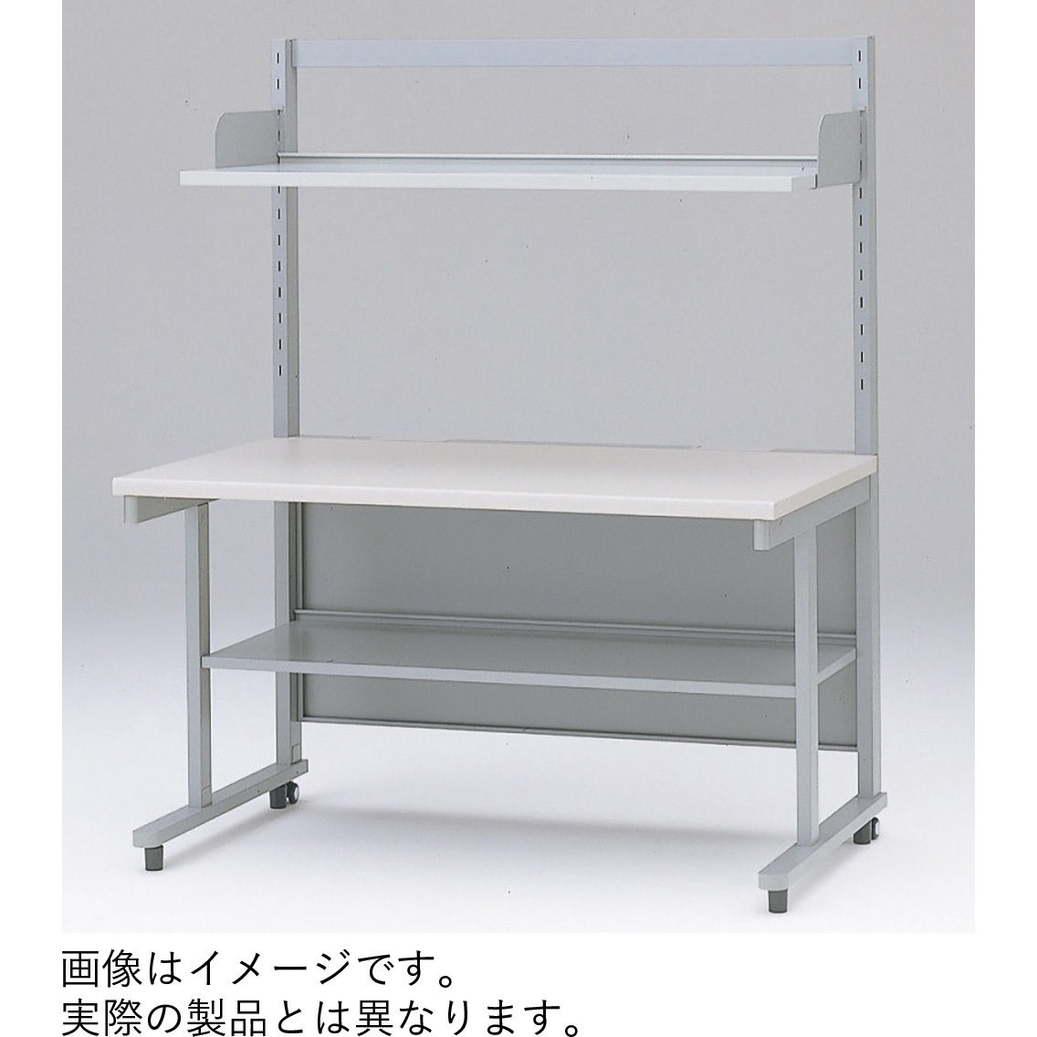 CDS-147SHSN1-WE CDS型 OAテーブル 上棚付・中棚付 W1400×H1460 (上棚板有効D240)<配送時組立サービス付> イトーキ メラミン化粧板貼り ライトグレー色 奥行760mm  CDS-147SHSN1-WE 65,890円