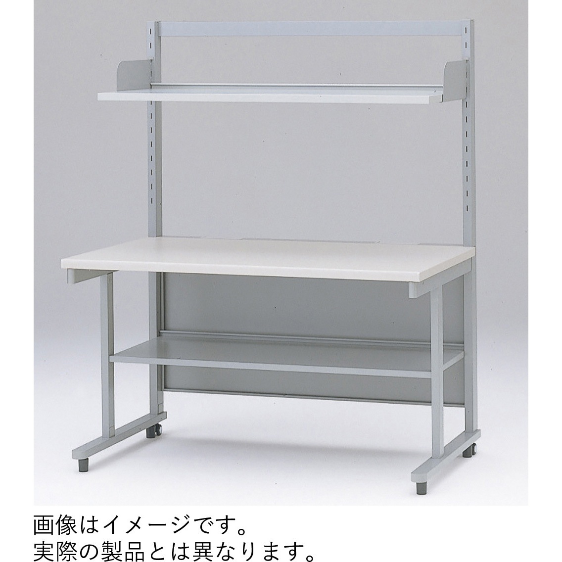 CDS-127GHSN1-WE CDS型 OAテーブル 上棚付・中棚なし W1200×H1460 (上棚板有効D240)<配送時組立サービス付> イトーキ メラミン化粧板貼り ライトグレー色 奥行760mm  CDS-127GHSN1-WE