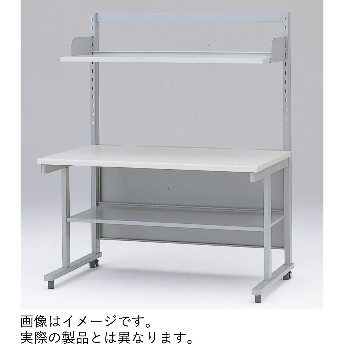 CDS-167GHDN1-WE CDS型 OAテーブル 上棚付・中棚なし W1600×H1460 (上棚板有効D450)<配送時組立サービス付> イトーキ メラミン化粧板貼り ライトグレー色 奥行760mm  CDS-167GHDN1-WE