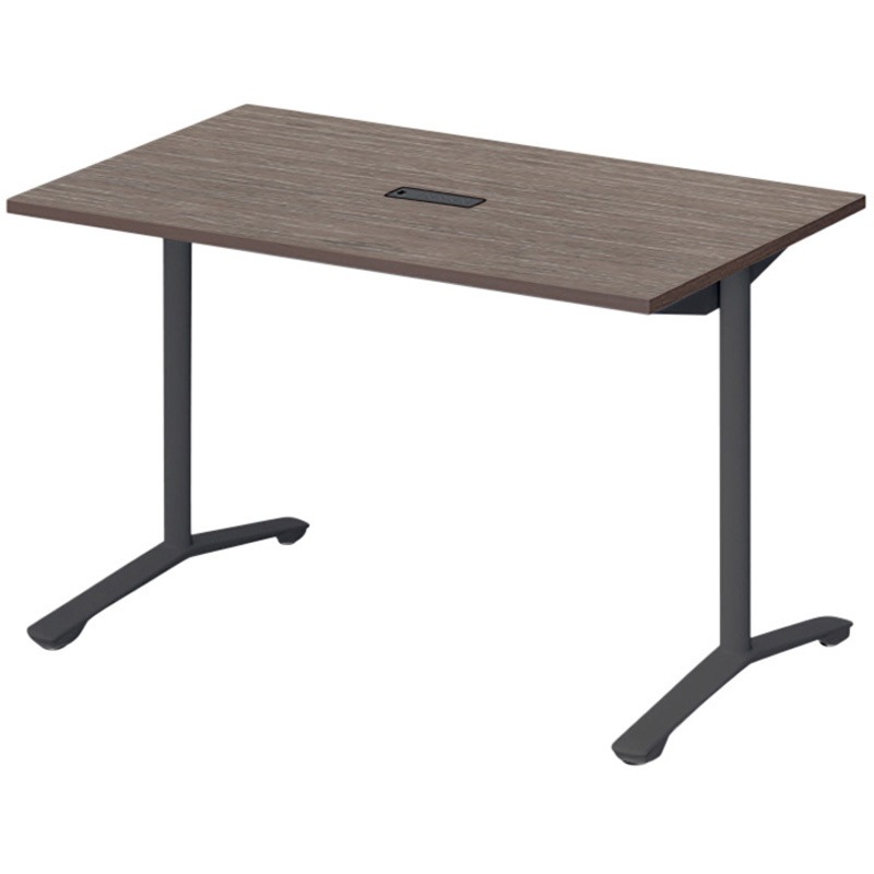 DLJ-127HHTA-TN ノットワーク カフェテーブル T字脚 角型 配線対応キャップ 1200×750<配送時組立サービス付> 1台 イトーキ 【通販モノタロウ】