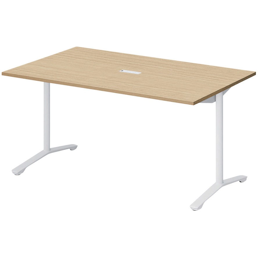 DLJ-159HHTA-WD ノットワーク カフェテーブル T字脚 角型 配線対応キャップ 1500×900<配送時組立サービス付> 1台 イトーキ 【通販モノタロウ】