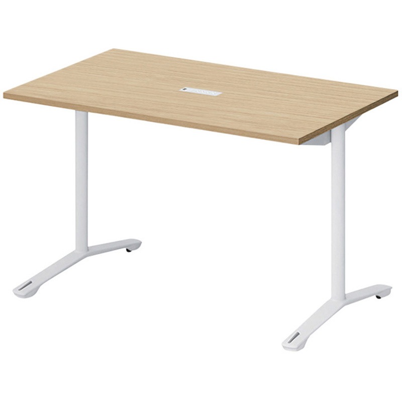 DLJ-127HHTC-WD ノットワーク カフェテーブル T字脚キャスター付 角型 配線対応キャップ 1200×750<配送時組立サービス付> 1台 イトーキ 【通販モノタロウ】
