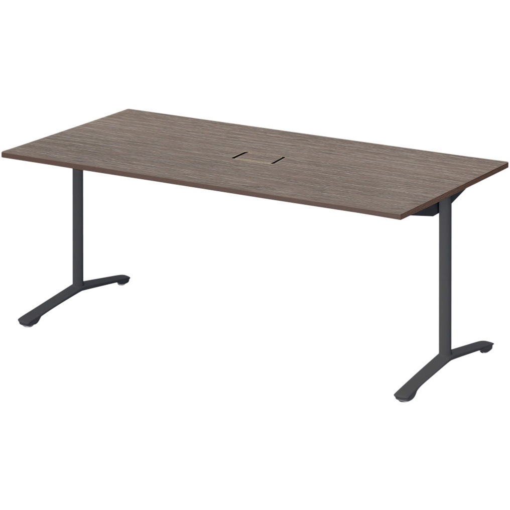 DLJ-189HWTA-TN ノットワーク カフェテーブル T字脚 角型 配線対応カバー 1800×900<配送時組立サービス付> イトーキ 高さ722mm  DLJ-189HWTA-TN