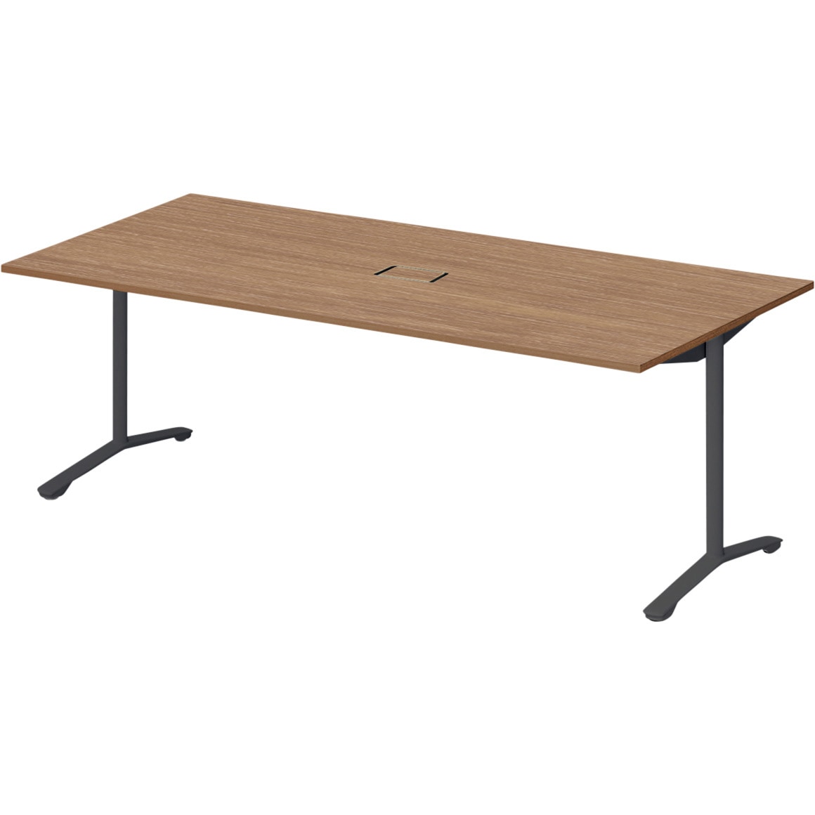 DLJ-210HWTA-TT ノットワーク カフェテーブル T字脚 角型 配線対応カバー 2100×1050<配送時組立サービス付> 1台 イトーキ 【通販モノタロウ】