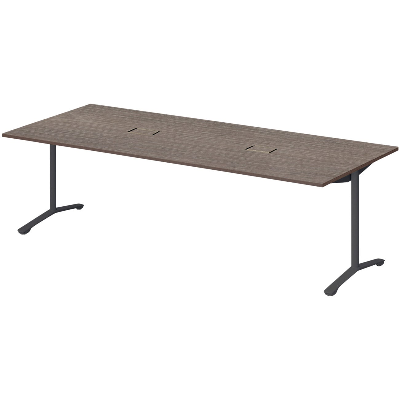 DLJ-240HWTA-TN ノットワーク カフェテーブル T字脚 角型 配線対応カバー 2400×1050<配送時組立サービス付> 1台 イトーキ 【通販モノタロウ】