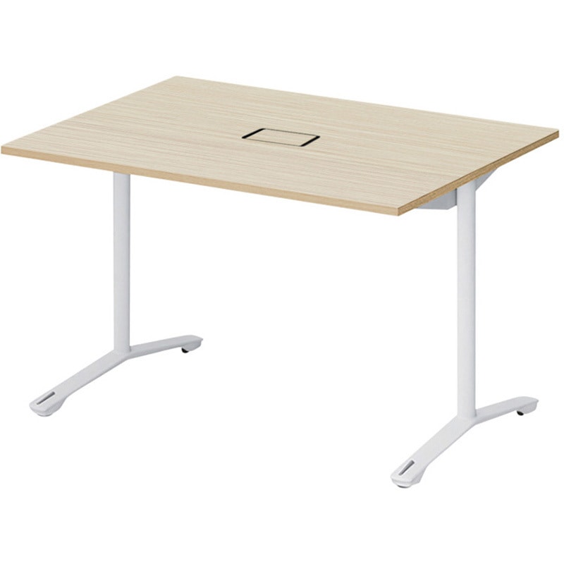 DLJ-129HWTC-WA ノットワーク カフェテーブル T字脚キャスター付 角型 配線対応カバー 1200×900<配送時組立サービス付> 1台 イトーキ 【通販モノタロウ】