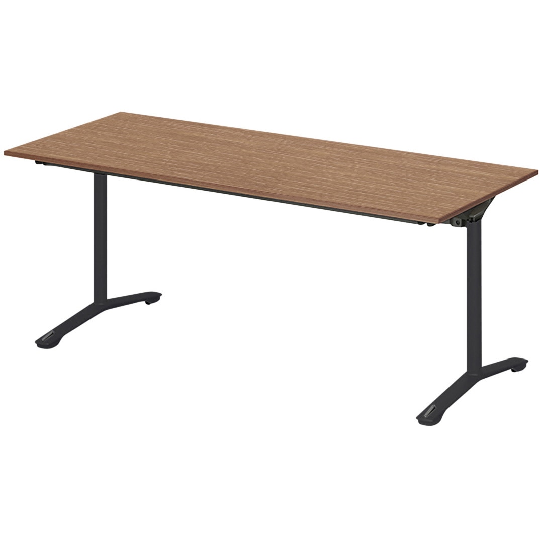 DLJF-157HNTC-TT ノットワーク カフェテーブル 折りたたみタイプ T字脚キャスター付 角型 1500×750<配送時組立サービス付> 1台 イトーキ 【通販モノタロウ】