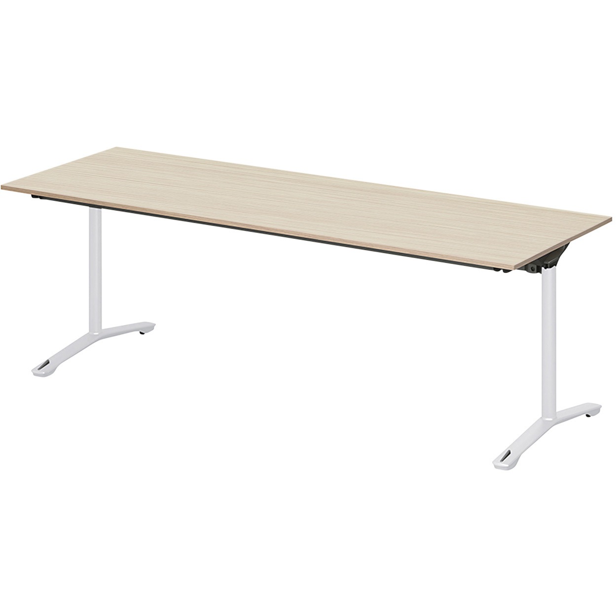 DLJF-187HNTC-WA ノットワーク カフェテーブル 折りたたみタイプ T字脚キャスター付 角型 1800×750<配送時組立サービス付> 1台 イトーキ 【通販モノタロウ】