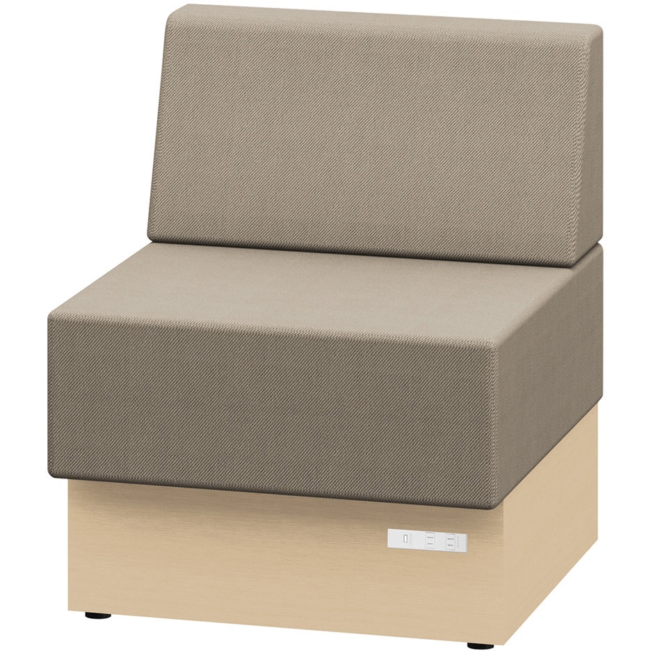 LLL-06SLK-DY3 ノットワーク スタンダードソファ ローバック 直線タイプ コンセント付 W600<配送時組立サービス付> 1台 イトーキ 【通販モノタロウ】