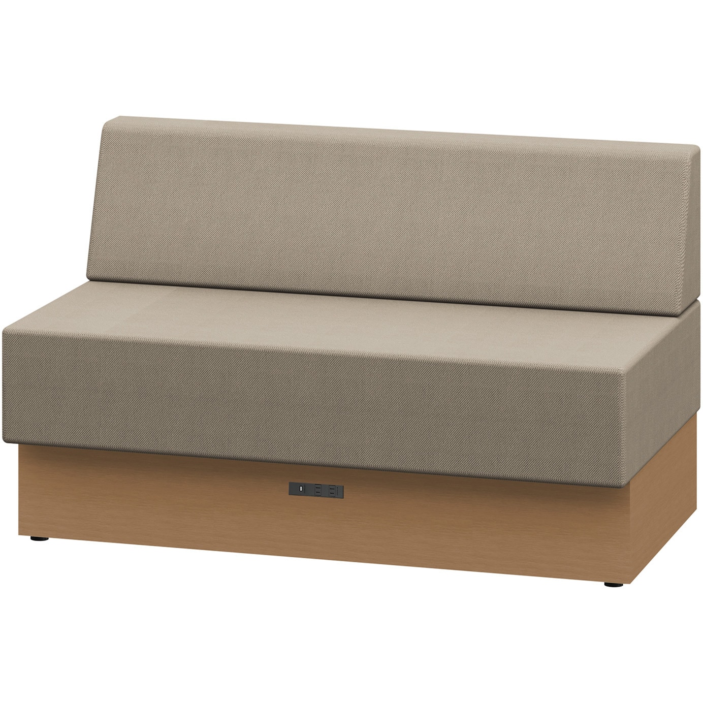 LLL-12SLK-TY3 ノットワーク スタンダードソファ ローバック 直線タイプ コンセント付 W1200<配送時組立サービス付> 1台 イトーキ 【通販モノタロウ】