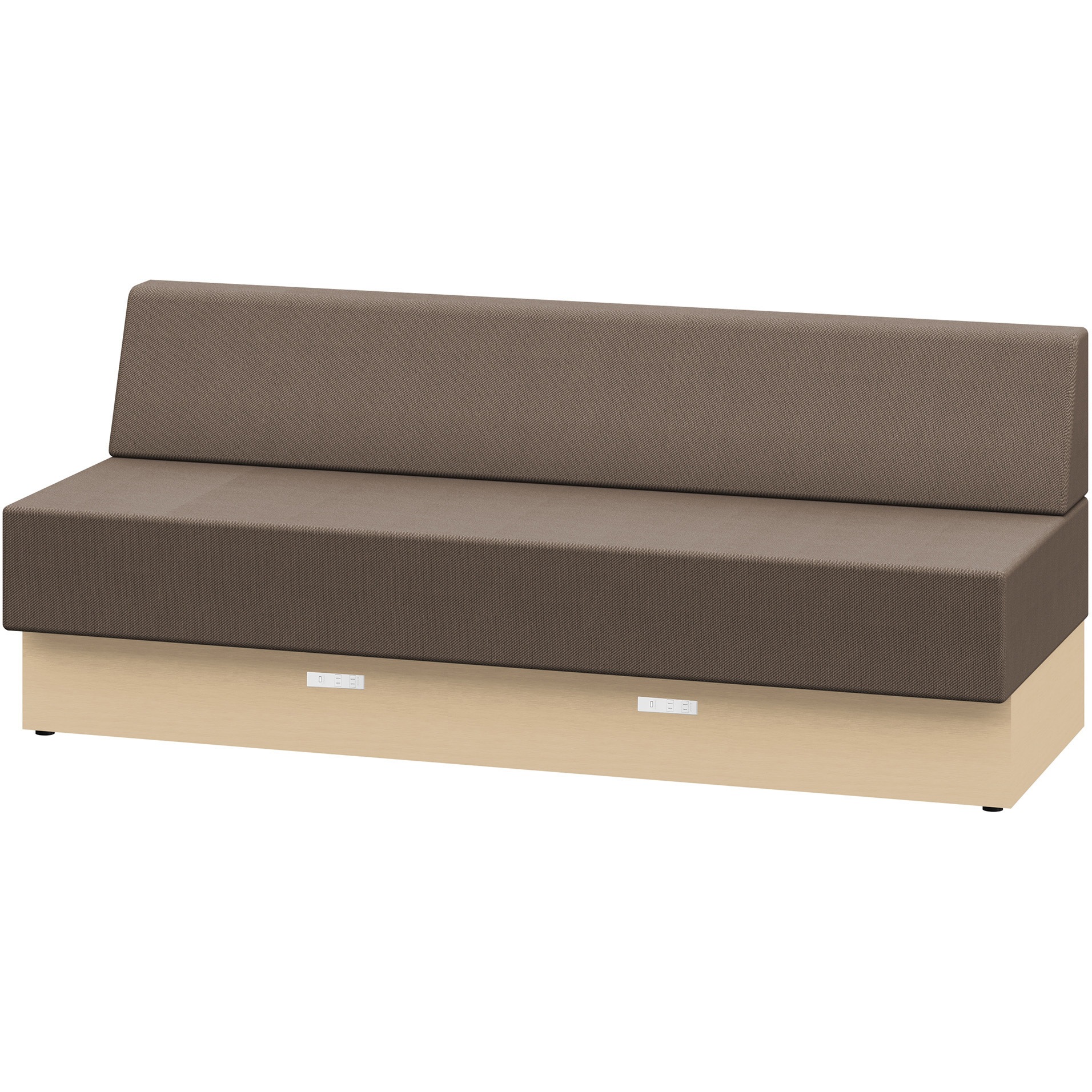 LLL-18SLK-DK2 ノットワーク スタンダードソファ ローバック 直線タイプ コンセント付 W1800<配送時組立サービス付> 1台 イトーキ 【通販モノタロウ】