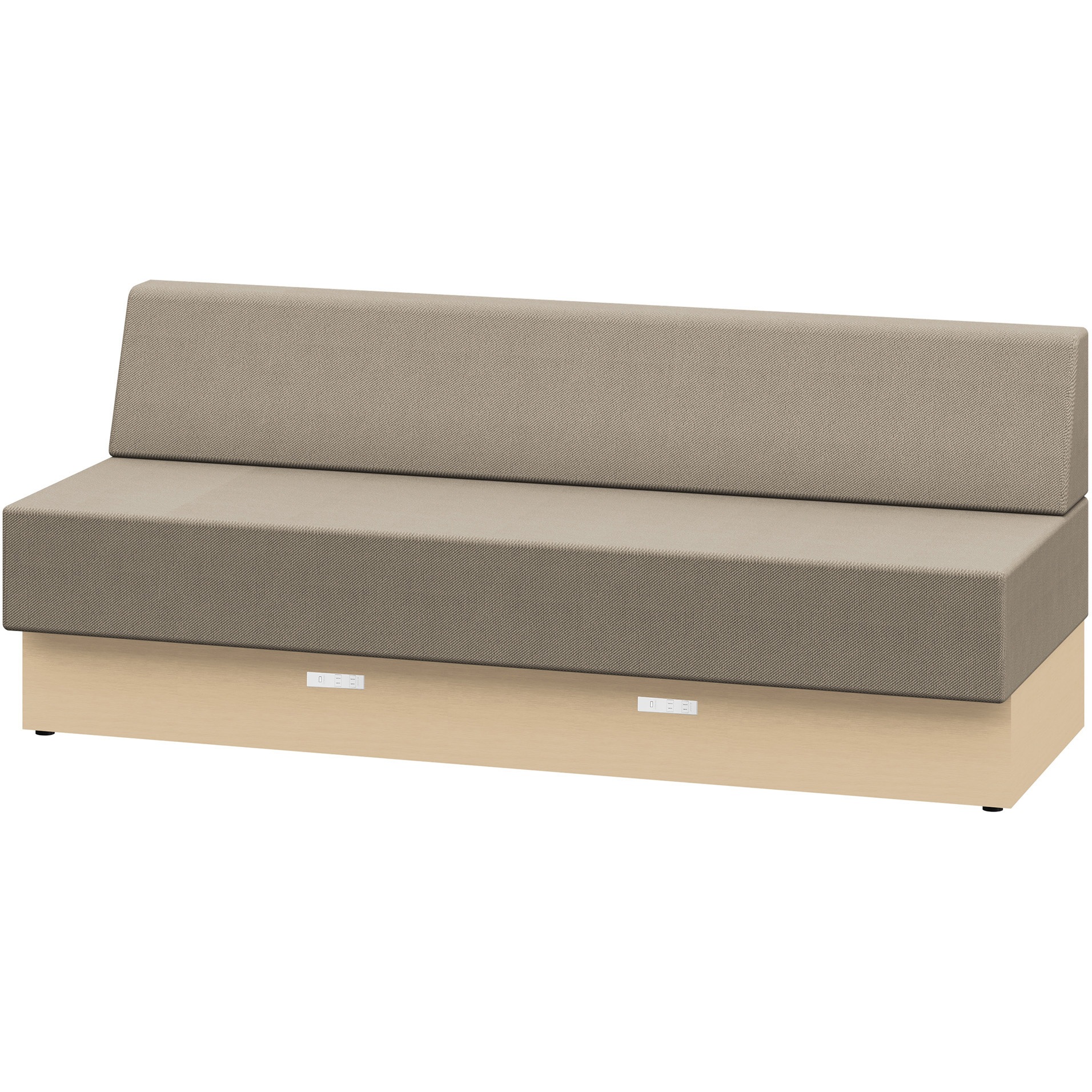 LLL-18SLK-DY3 ノットワーク スタンダードソファ ローバック 直線タイプ コンセント付 W1800<配送時組立サービス付> 1台 イトーキ 【通販モノタロウ】