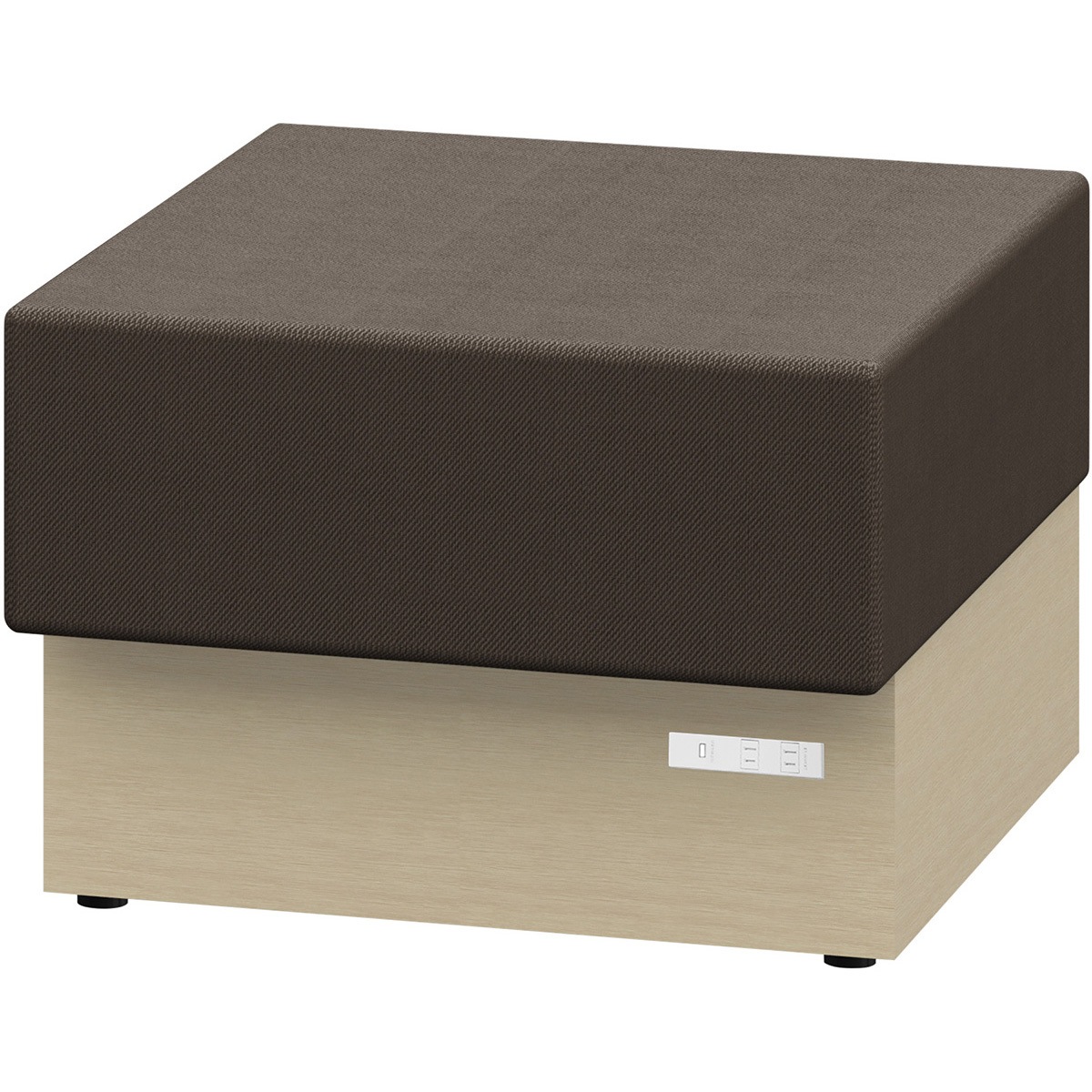 LLL-06SNK-AH4 ノットワーク スタンダードソファ 背なし 直線タイプ コンセント付 W600<配送時組立サービス付> 1台 イトーキ 【通販モノタロウ】