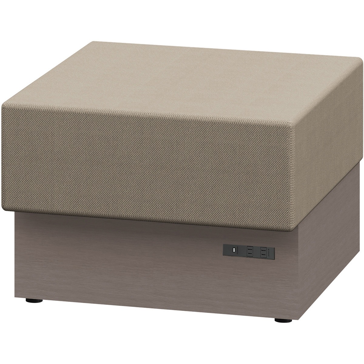 LLL-06SNK-NY3 ノットワーク スタンダードソファ 背なし 直線タイプ コンセント付 W600<配送時組立サービス付> 1台 イトーキ 【通販モノタロウ】