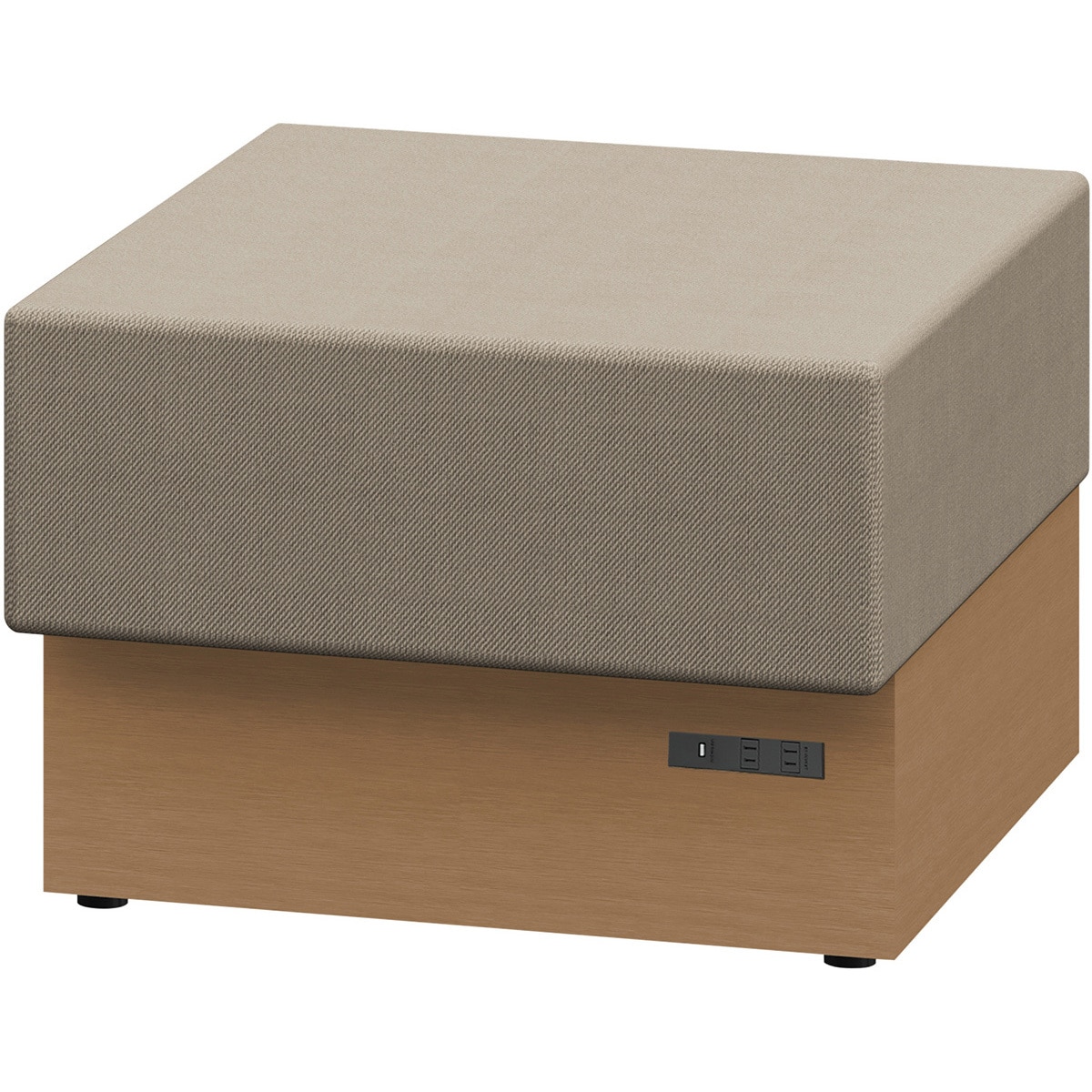 LLL-06SNK-TY3 ノットワーク スタンダードソファ 背なし 直線タイプ コンセント付 W600<配送時組立サービス付> 1台 イトーキ 【通販モノタロウ】