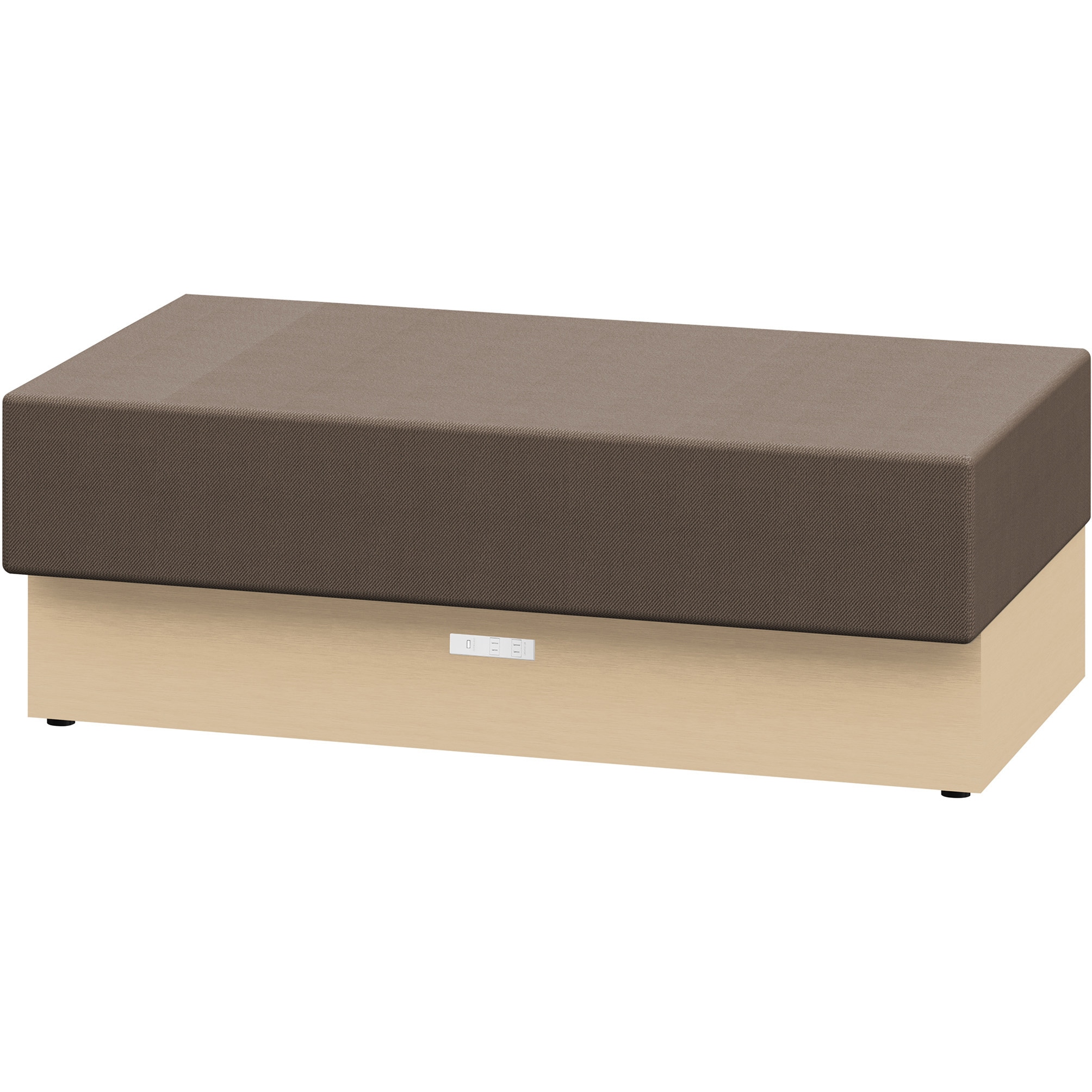 LLL-12SNK-DK2 ノットワーク スタンダードソファ 背なし 直線タイプ コンセント付 W1200<配送時組立サービス付> 1台 イトーキ 【通販モノタロウ】