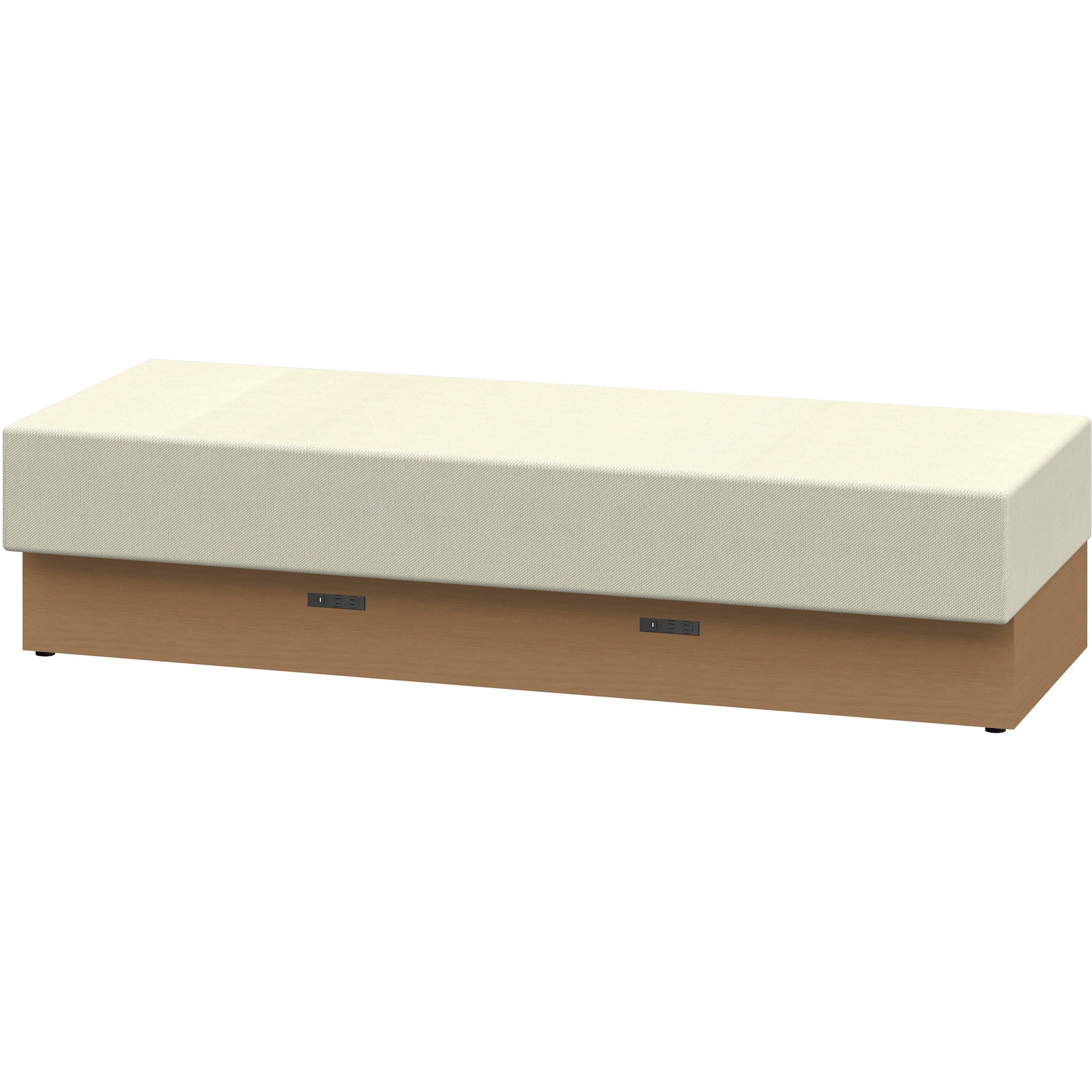 LLL-18SNK-TF6 ノットワーク スタンダードソファ 背なし 直線タイプ コンセント付 W1800<配送時組立サービス付> 1台 イトーキ 【通販モノタロウ】