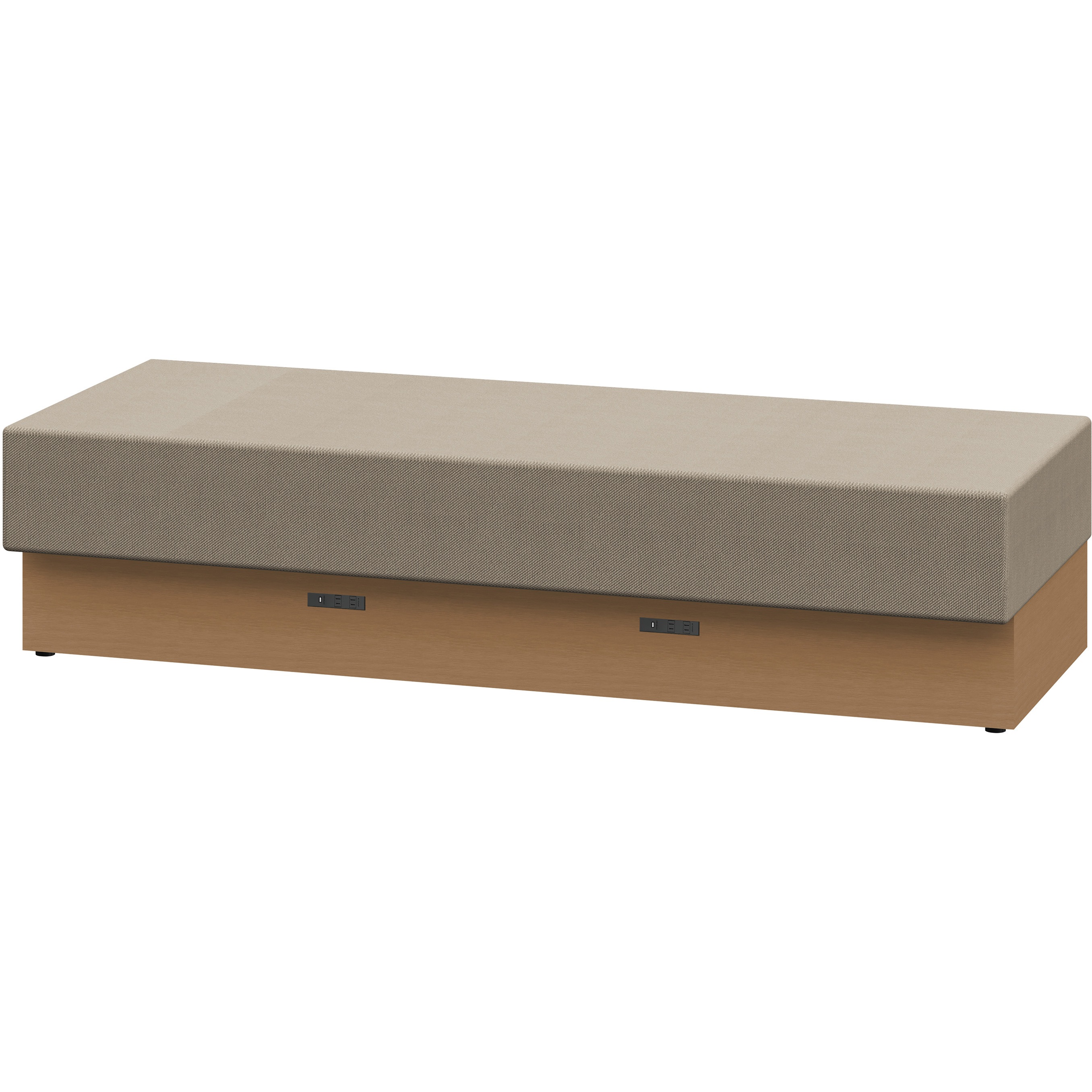 LLL-18SNK-TY3 ノットワーク スタンダードソファ 背なし 直線タイプ コンセント付 W1800<配送時組立サービス付> 1台 イトーキ 【通販モノタロウ】