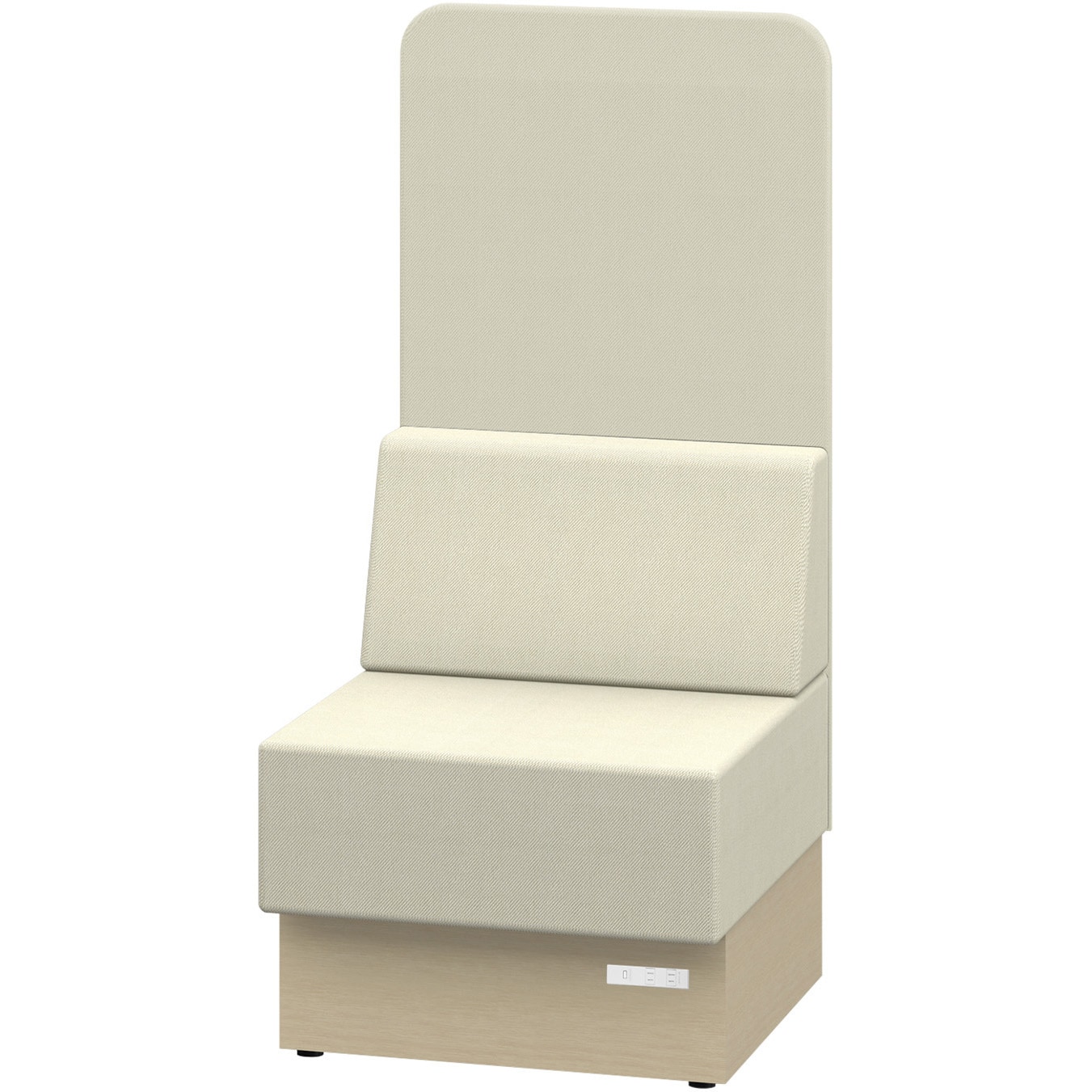 LLL-06SHK-AF6F6 ノットワーク スタンダードソファ ハイバック 直線タイプ コンセント付 W600<配送時組立サービス付> 1台 イトーキ 【通販モノタロウ】