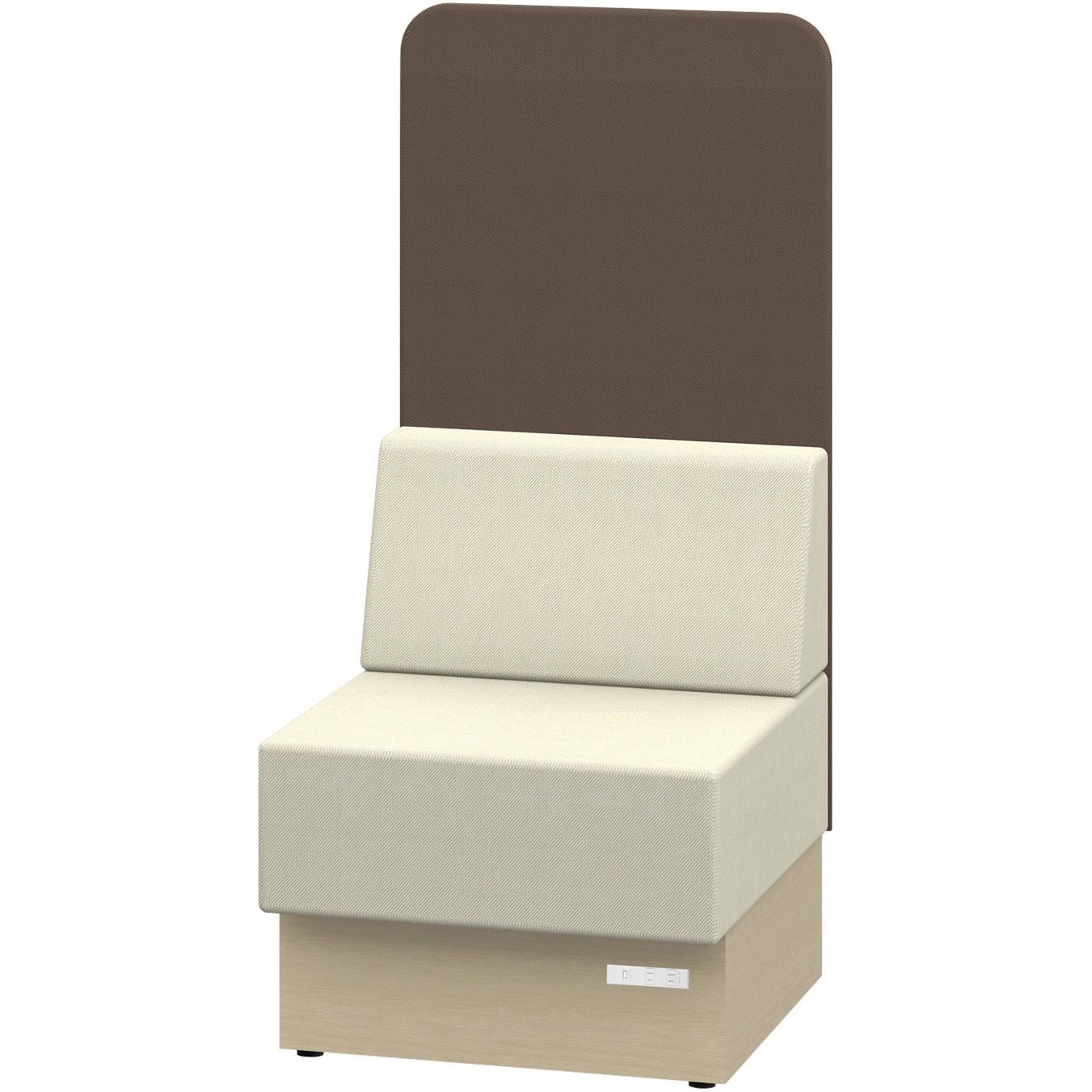 LLL-06SHK-AF6K2 ノットワーク スタンダードソファ ハイバック 直線タイプ コンセント付 W600<配送時組立サービス付> 1台 イトーキ 【通販モノタロウ】