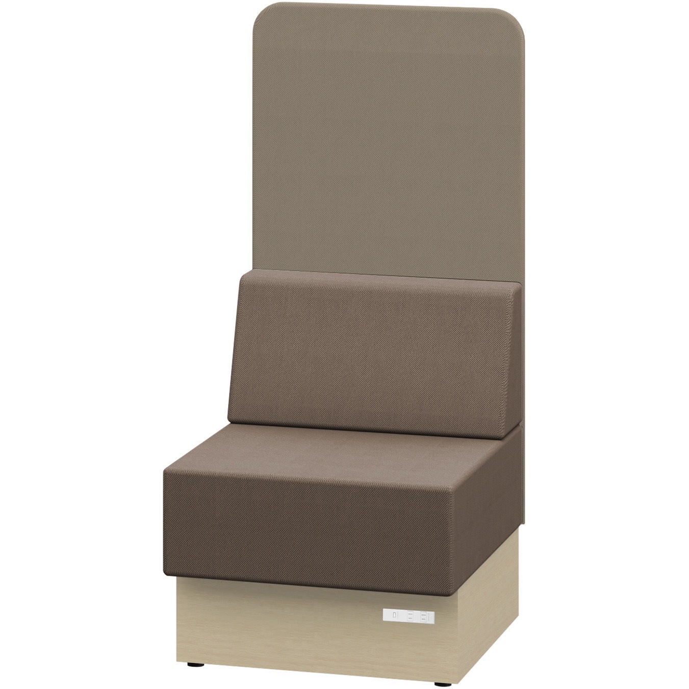 LLL-06SHK-AK2Y3 ノットワーク スタンダードソファ ハイバック 直線タイプ コンセント付 W600<配送時組立サービス付> 1台 イトーキ 【通販モノタロウ】