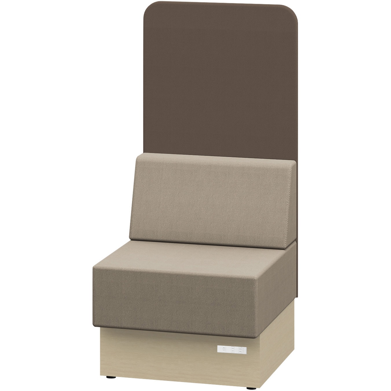 LLL-06SHK-AY3K2 ノットワーク スタンダードソファ ハイバック 直線タイプ コンセント付 W600<配送時組立サービス付> 1台 イトーキ 【通販モノタロウ】