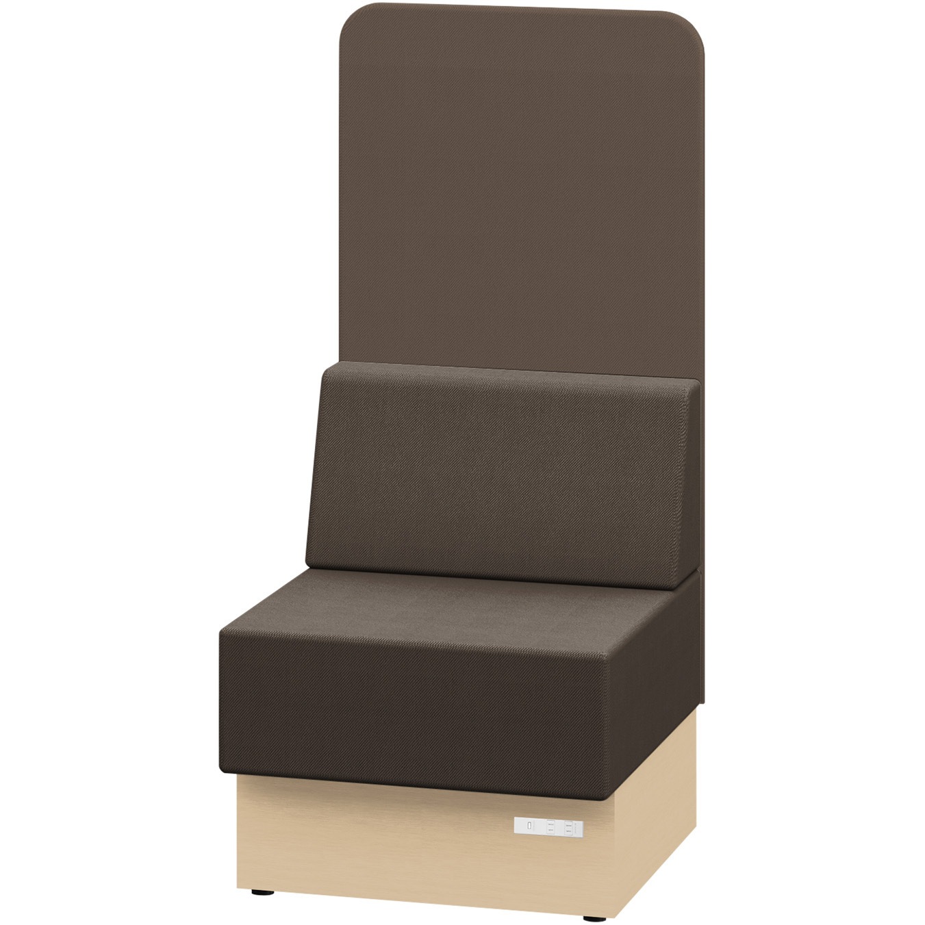 LLL-06SHK-DH4K2 ノットワーク スタンダードソファ ハイバック 直線タイプ コンセント付 W600<配送時組立サービス付> 1台 イトーキ 【通販モノタロウ】