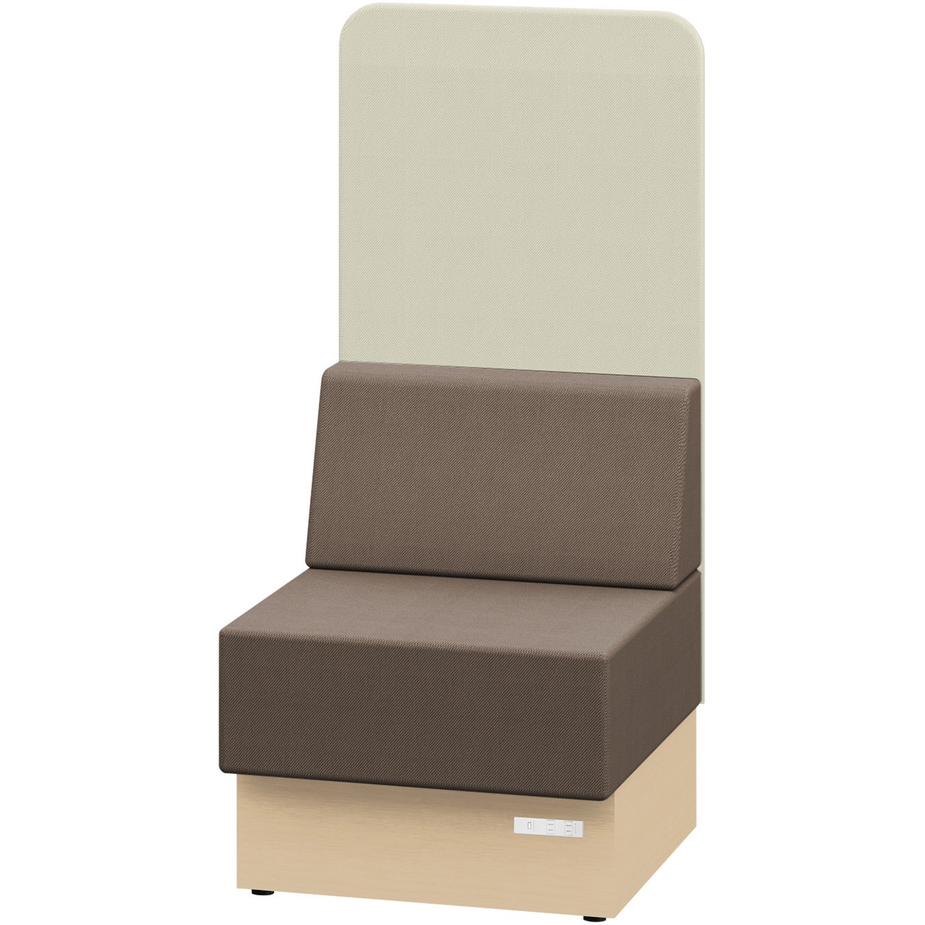 LLL-06SHK-DK2F6 ノットワーク スタンダードソファ ハイバック 直線タイプ コンセント付 W600<配送時組立サービス付> 1台 イトーキ 【通販モノタロウ】