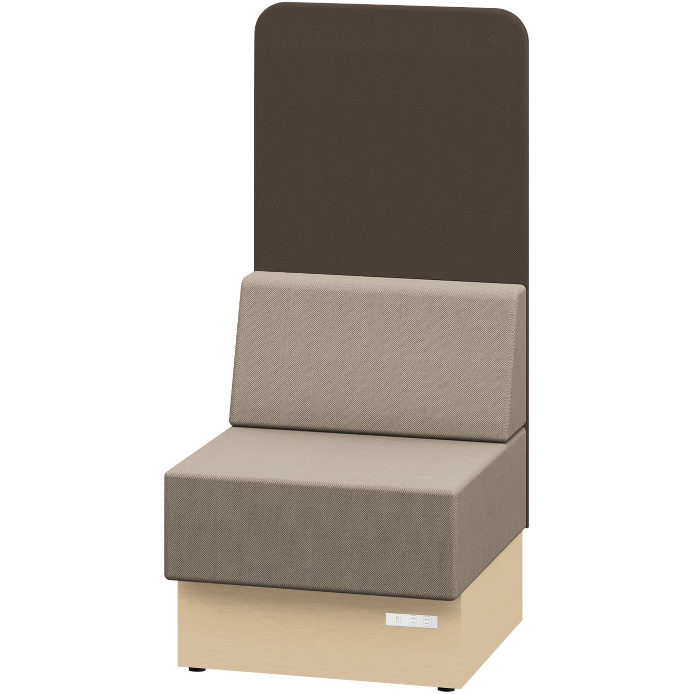 LLL-06SHK-DY3H4 ノットワーク スタンダードソファ ハイバック 直線タイプ コンセント付 W600<配送時組立サービス付> 1台 イトーキ 【通販モノタロウ】