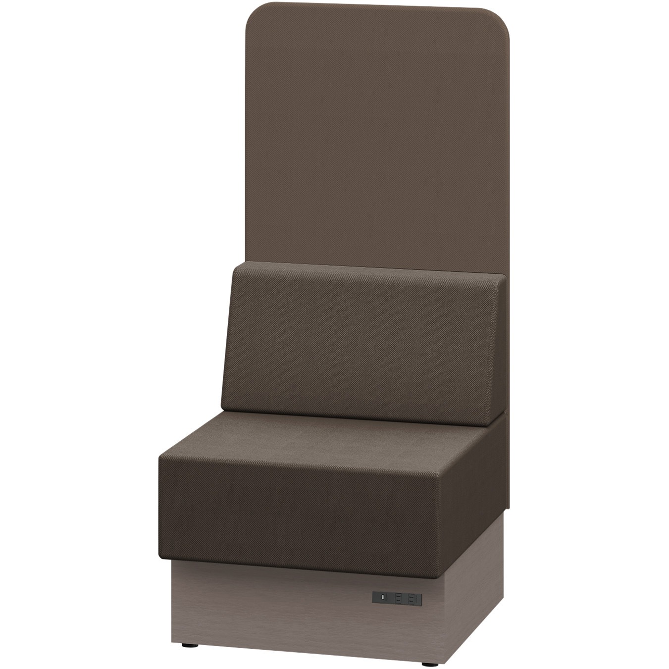 LLL-06SHK-NH4K2 ノットワーク スタンダードソファ ハイバック 直線タイプ コンセント付 W600<配送時組立サービス付> 1台 イトーキ 【通販モノタロウ】