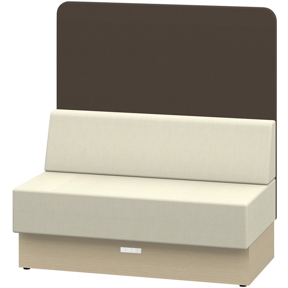 LLL-12SHK-AF6H4 ノットワーク スタンダードソファ ハイバック 直線タイプ コンセント付 W1200<配送時組立サービス付> 1台 イトーキ 【通販モノタロウ】