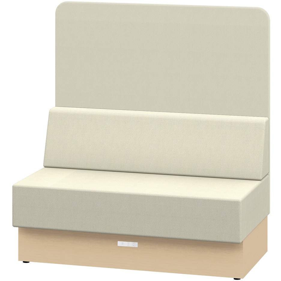 LLL-12SHK-DF6F6 ノットワーク スタンダードソファ ハイバック 直線タイプ コンセント付 W1200<配送時組立サービス付> 1台 イトーキ 【通販モノタロウ】