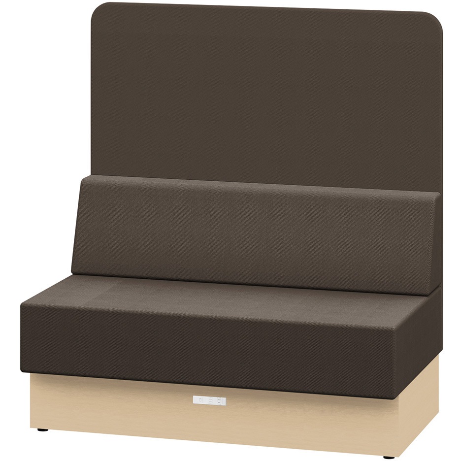 LLL-12SHK-DH4H4 ノットワーク スタンダードソファ ハイバック 直線タイプ コンセント付 W1200<配送時組立サービス付> 1台 イトーキ 【通販モノタロウ】