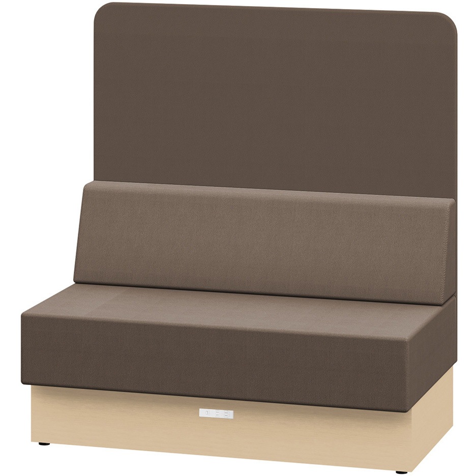 LLL-12SHK-DK2K2 ノットワーク スタンダードソファ ハイバック 直線タイプ コンセント付 W1200<配送時組立サービス付> 1台 イトーキ 【通販モノタロウ】