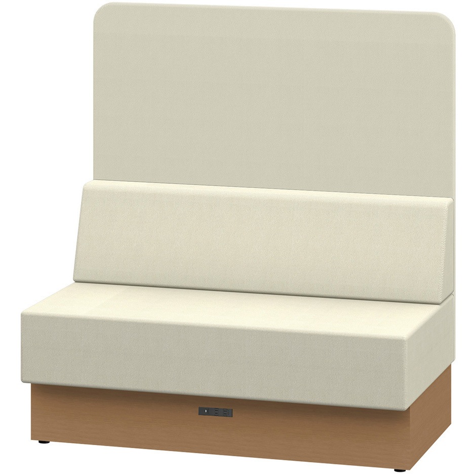 LLL-12SHK-TF6F6 ノットワーク スタンダードソファ ハイバック 直線タイプ コンセント付 W1200<配送時組立サービス付> 1台 イトーキ 【通販モノタロウ】