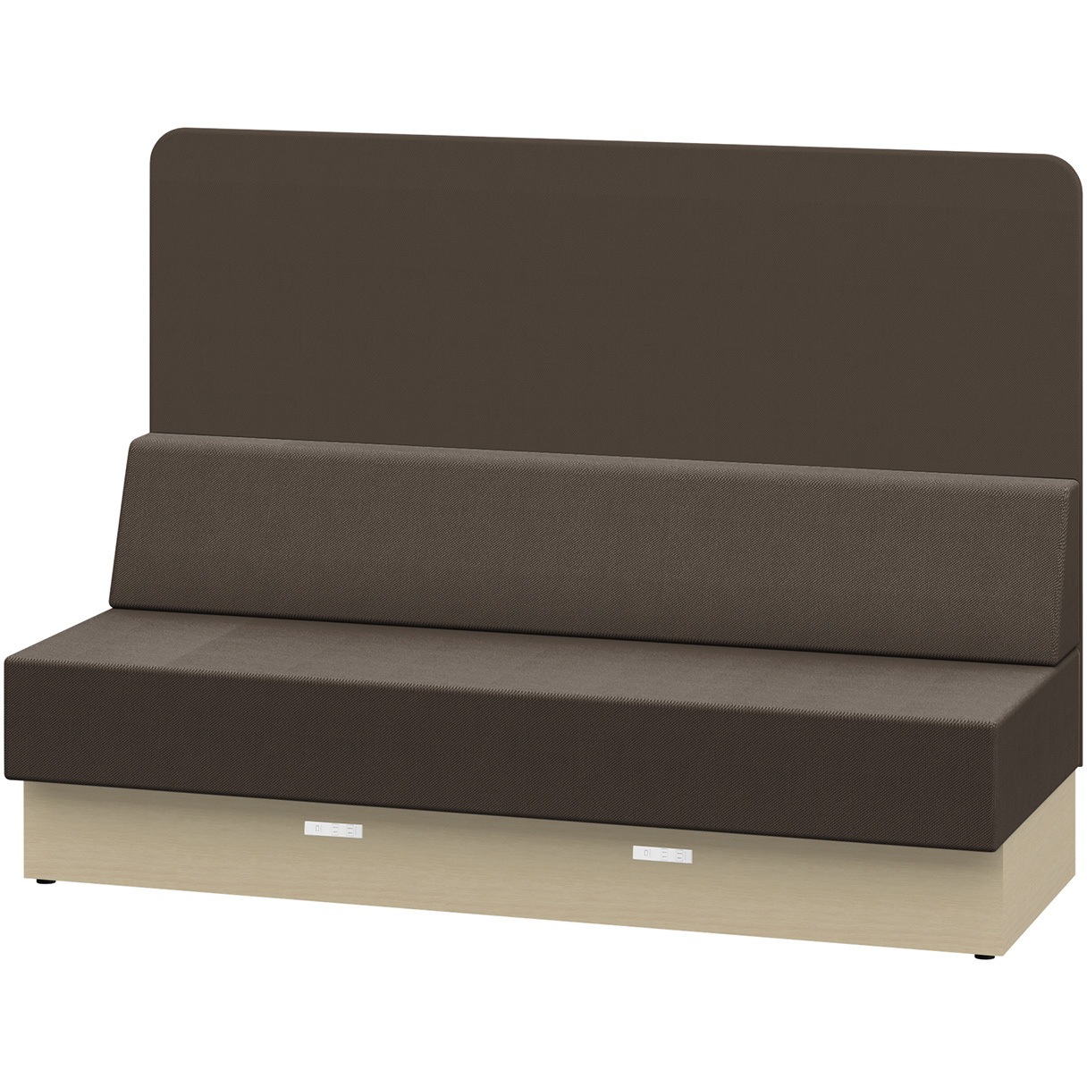 LLL-18SHK-AH4H4 ノットワーク スタンダードソファ ハイバック 直線タイプ コンセント付 W1800<配送時組立サービス付> 1台 イトーキ 【通販モノタロウ】