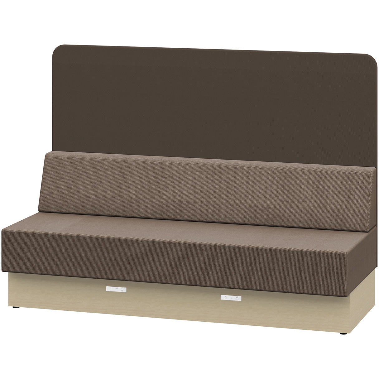 LLL-18SHK-AK2H4 ノットワーク スタンダードソファ ハイバック 直線タイプ コンセント付 W1800<配送時組立サービス付> 1台 イトーキ 【通販モノタロウ】