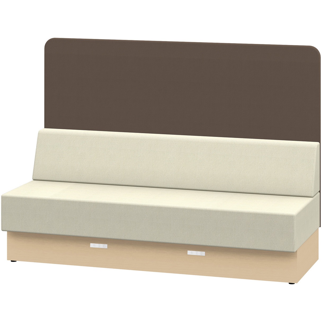 LLL-18SHK-DF6K2 ノットワーク スタンダードソファ ハイバック 直線タイプ コンセント付 W1800<配送時組立サービス付> 1台 イトーキ 【通販モノタロウ】