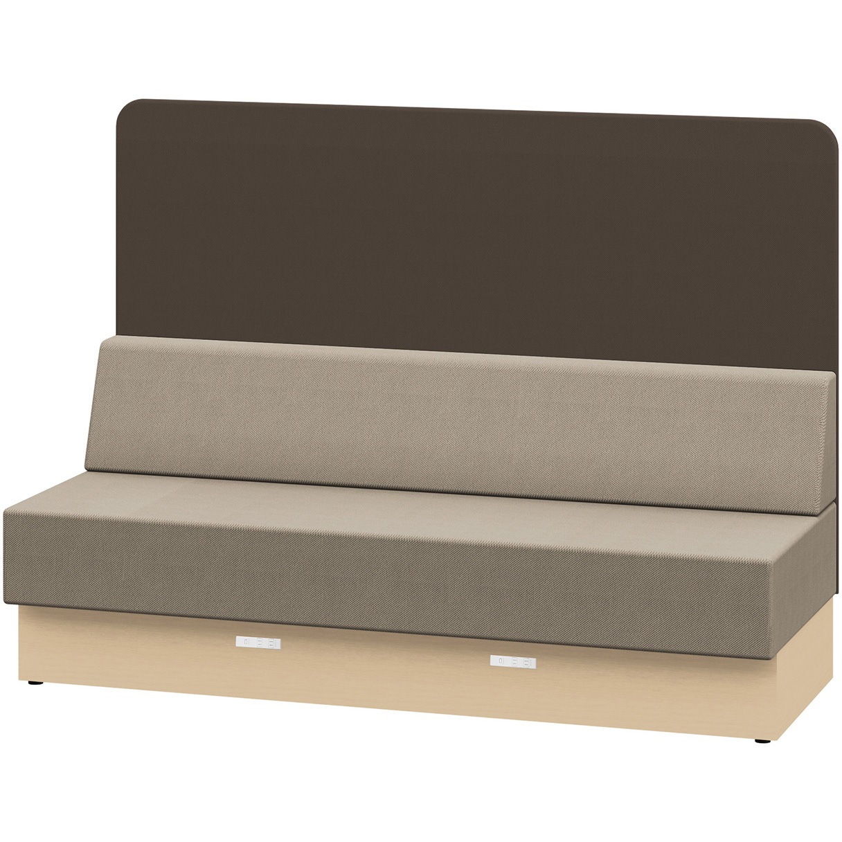 LLL-18SHK-DY3H4 ノットワーク スタンダードソファ ハイバック 直線タイプ コンセント付 W1800<配送時組立サービス付> 1台 イトーキ 【通販モノタロウ】 164,900円