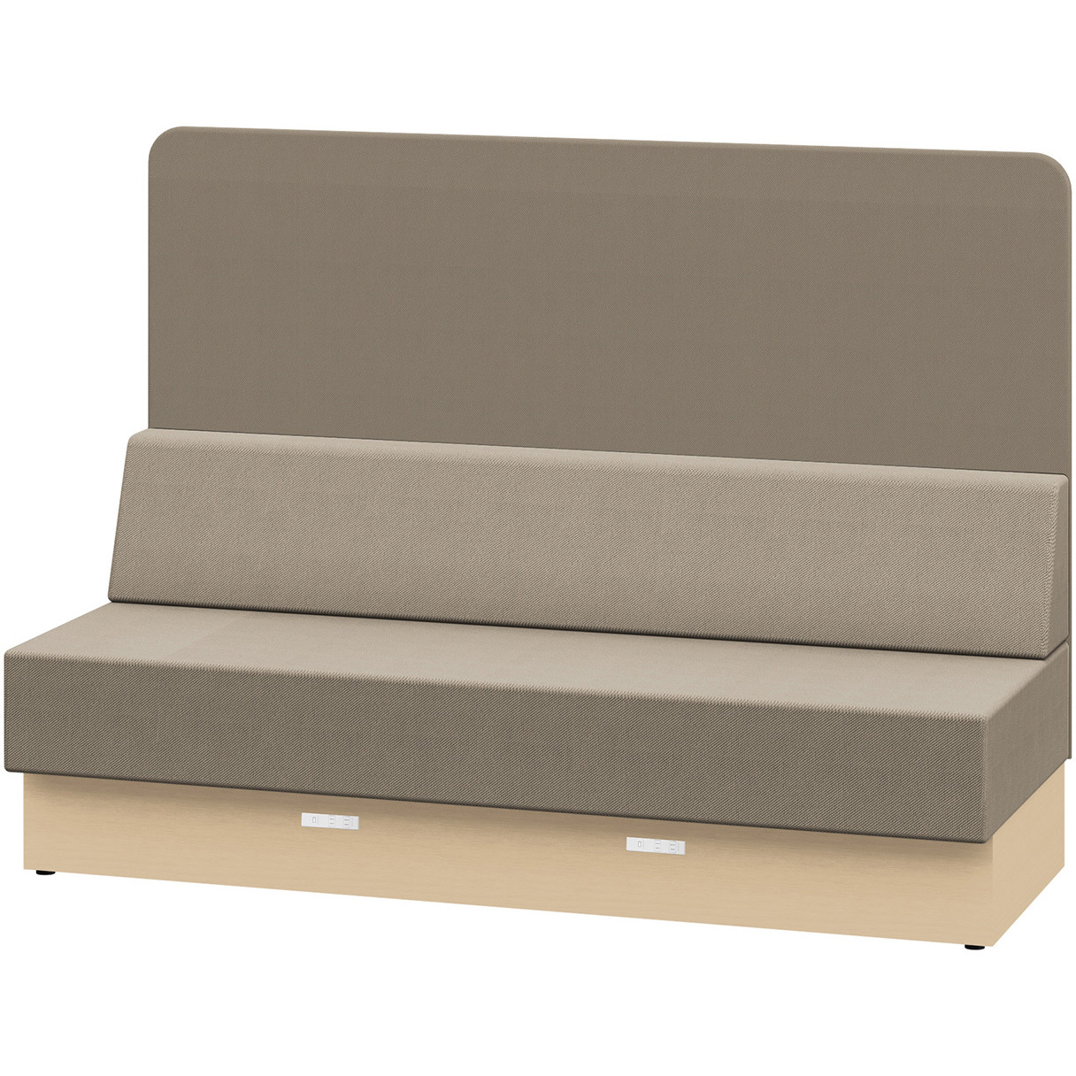 LLL-18SHK-DY3Y3 ノットワーク スタンダードソファ ハイバック 直線タイプ コンセント付 W1800<配送時組立サービス付> 1台 イトーキ 【通販モノタロウ】