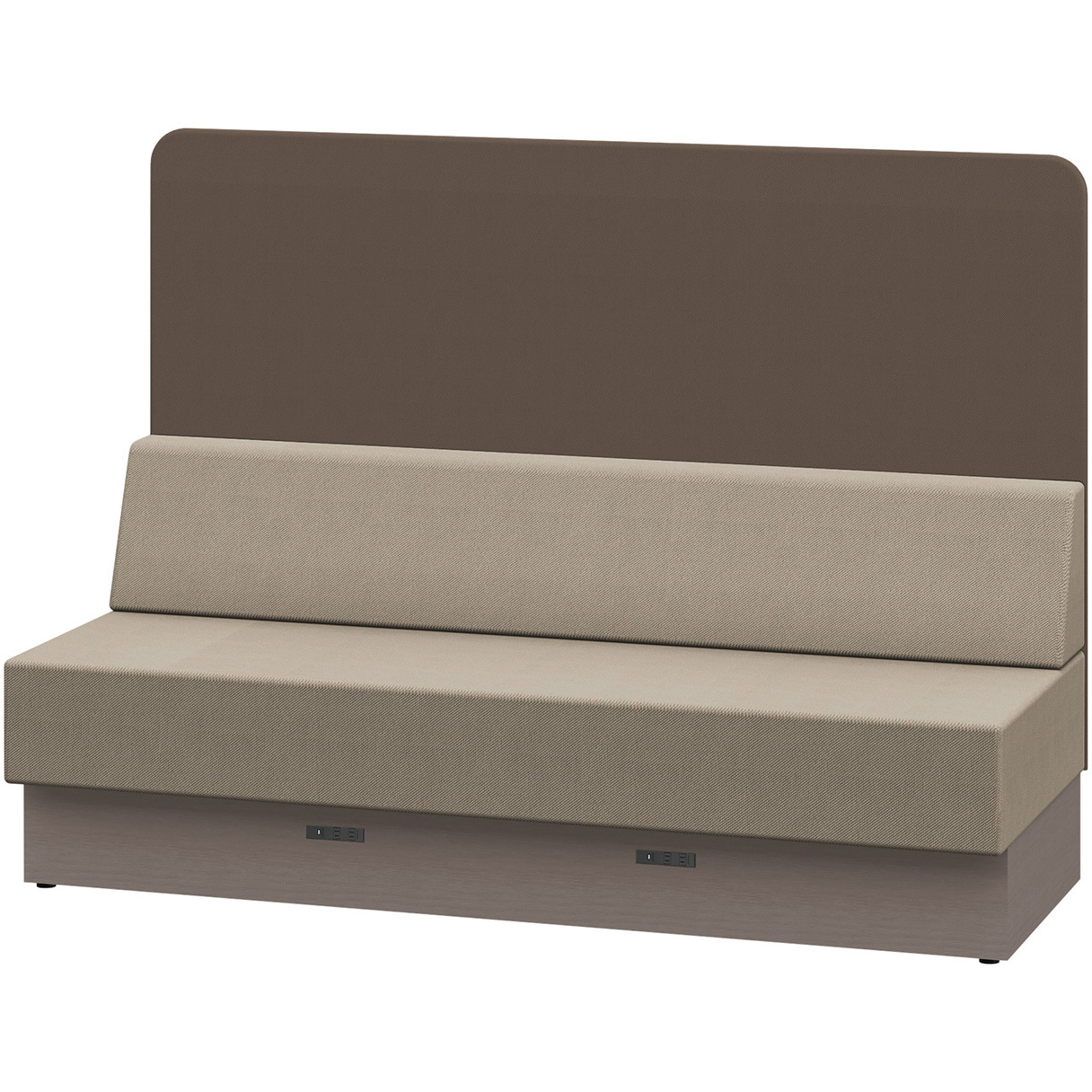 LLL-18SHK-NY3K2 ノットワーク スタンダードソファ ハイバック 直線タイプ コンセント付 W1800<配送時組立サービス付> 1台 イトーキ 【通販モノタロウ】