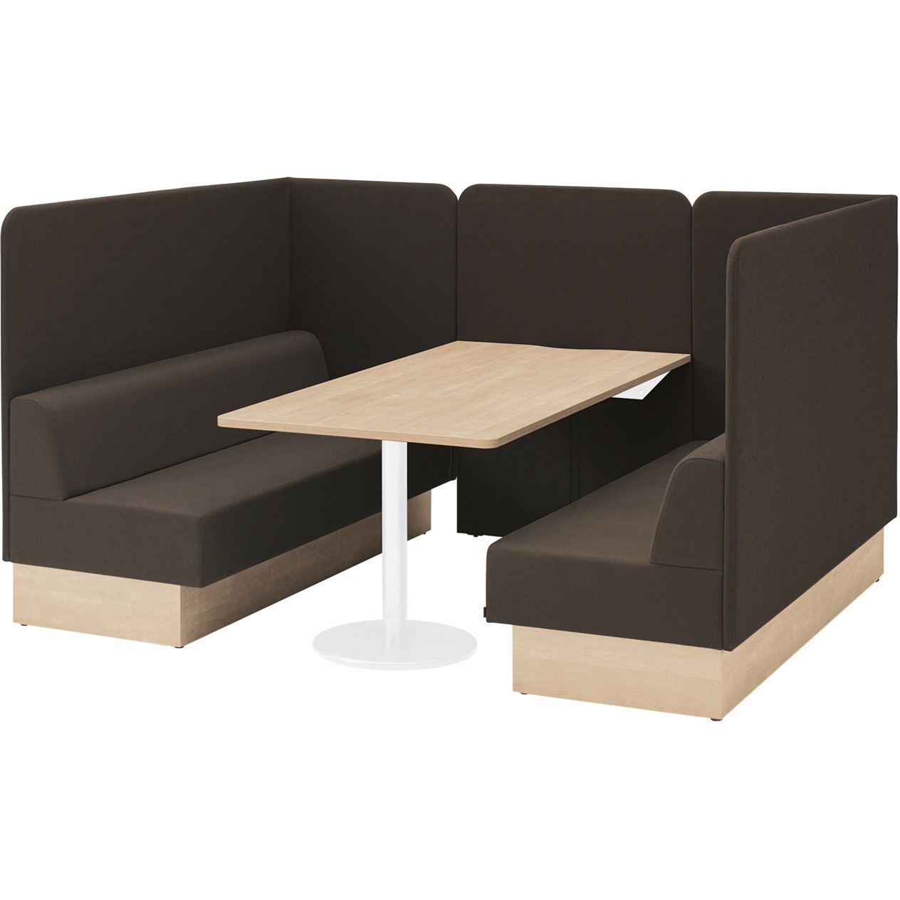 LLL-18CS-DH4H4 ノットワーク セミクローズミーティングセット W1800<配送時組立サービス付> イトーキ 質量231kg 高さ1300mm幅2360mm奥行1830mm  LLL-18CS-DH4H4