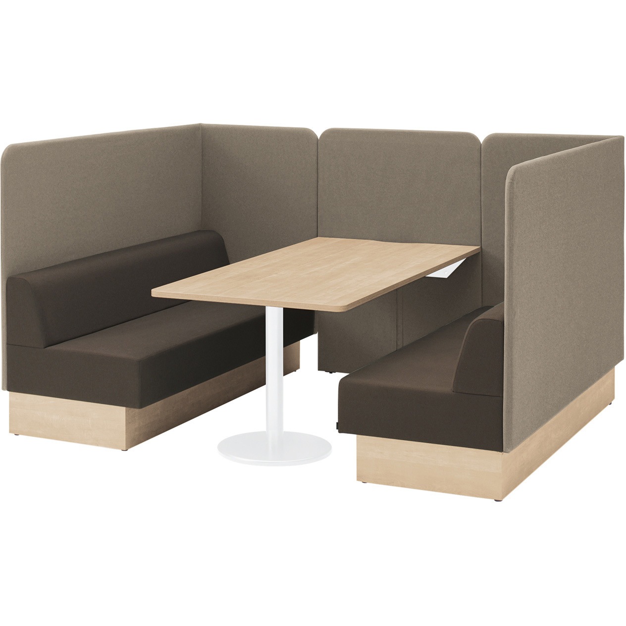 LLL-18CS-DH4Y3 ノットワーク セミクローズミーティングセット W1800<配送時組立サービス付> イトーキ 質量226kg 高さ1300mm幅2360mm奥行1830mm  LLL-18CS-DH4Y3