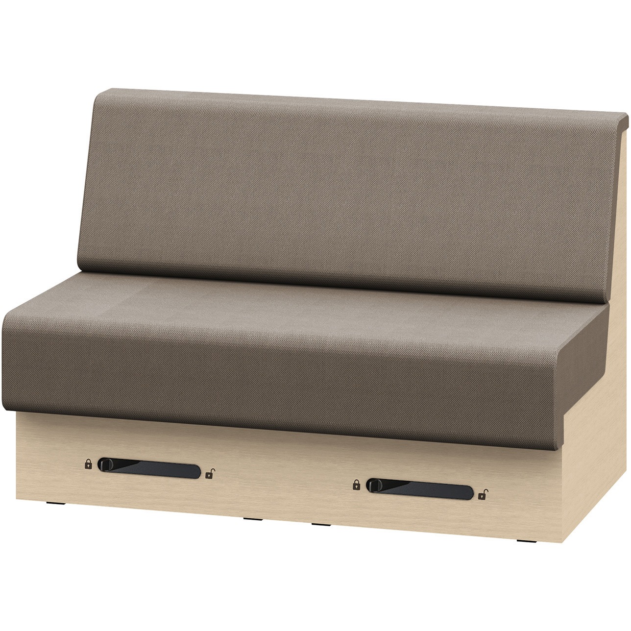 LLL-12SLCN1DK2 ノットワーク 収納付ソファ ローバック 直線タイプ キャスター付 W1200<配送時組立サービス付> 1台 イトーキ 【通販モノタロウ】