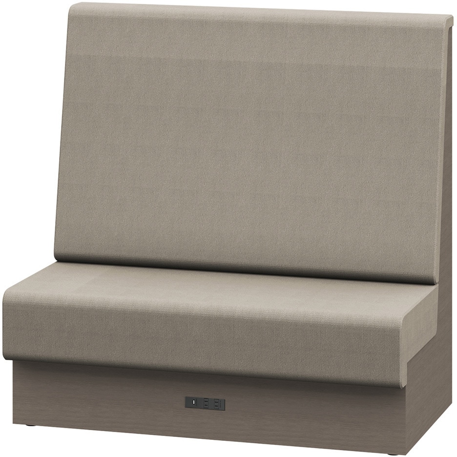 LLL-12SHAK1NY3 ノットワーク 収納付ソファ ハイバック 直線タイプ コンセント付 W1200<配送時組立サービス付> 1台 イトーキ 【通販モノタロウ】